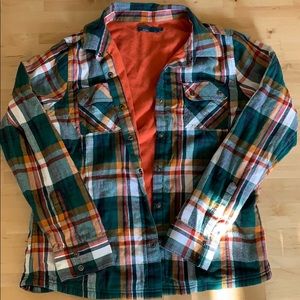 PRANA heavyweight flannel. Size L
